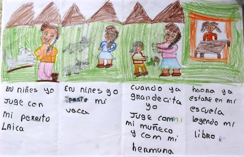 Kinderzeichnung zum Kindsein in Peru KOMZ Partizipative Methode Erfahrungswelt von Kindern